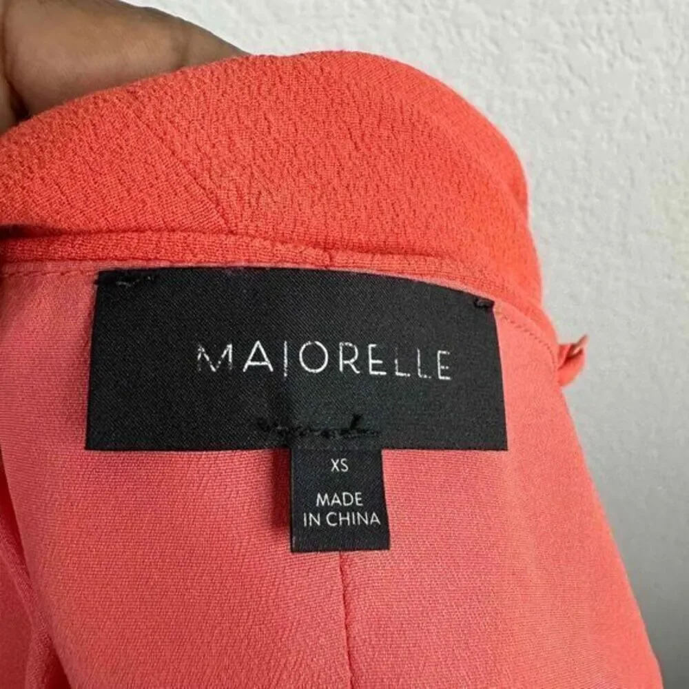 Majorelle Dress Women's XS Red Sleeveless Spaghetti Strap V Neck‎ Classic Wrap